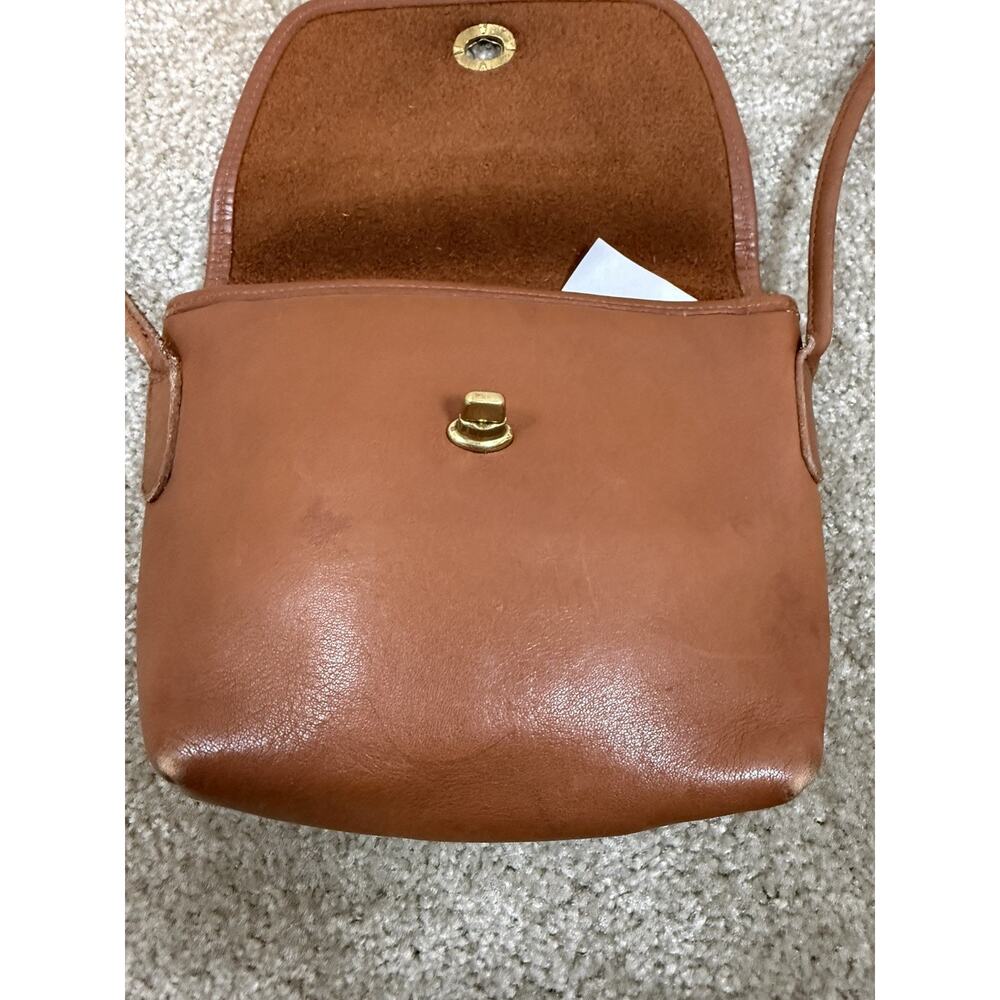Vintage Coach Quincy British Tan Leather Crossbody Women's Shoulder Bag Purse - Picture 8 of 9